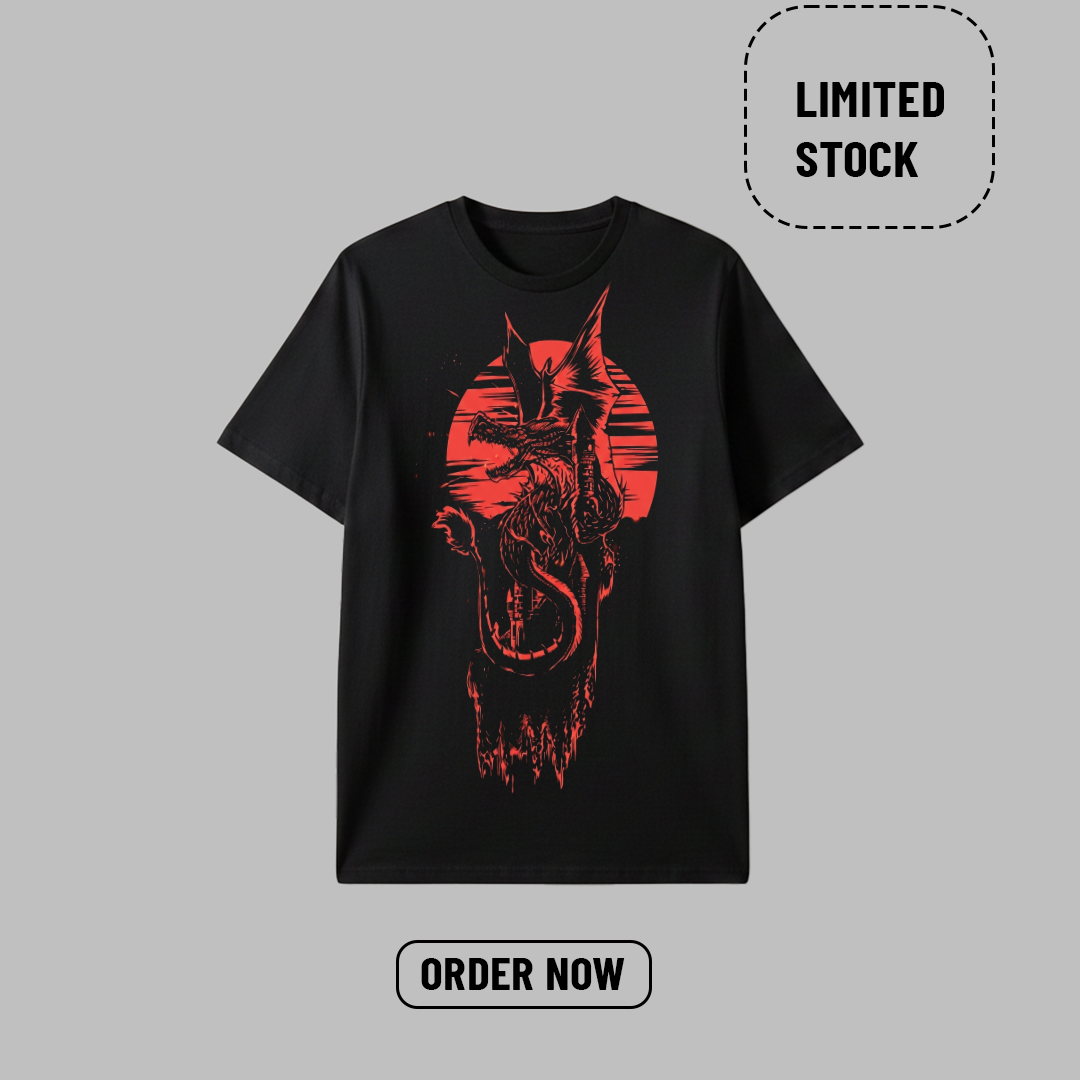 The "Crimson Dragon" Midnight Tee