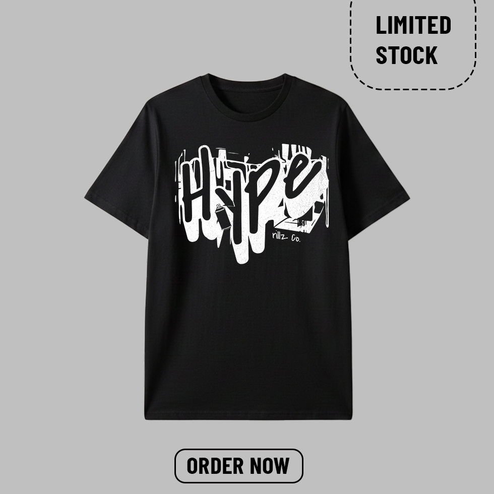 HYPE" STREET ART TEE – GRAPHITE NOIR