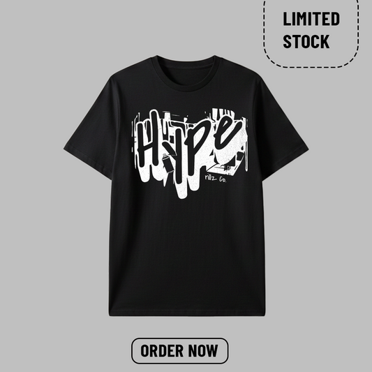 HYPE" STREET ART TEE – GRAPHITE NOIR